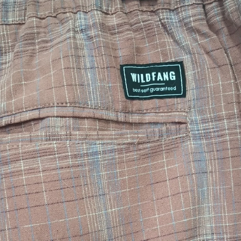 Wildfang Pink Plaid Drawstring Trousers - Picture 2 of 3